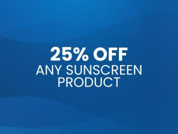 25% off any sunscreen product