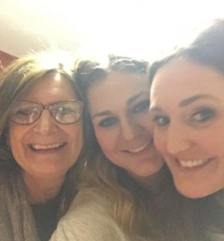 Michele Cooper with daughters Emily and Jessica