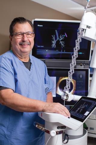 Dr. Guillermo Huerta with the Ion system