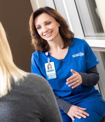 Methodist RN discusses treatment options with a patient in Omaha, Nebraska