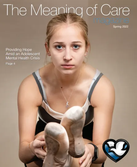 Cover of the Spring 2022 issues of The Meaning of Care Magazine