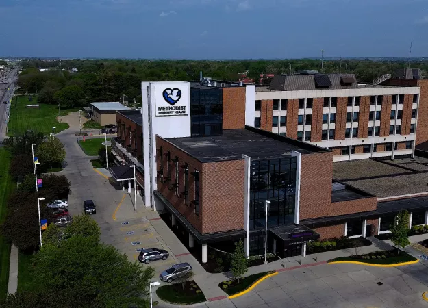 Aerial view of Methodist Fremont Health in Fremont, Nebraska