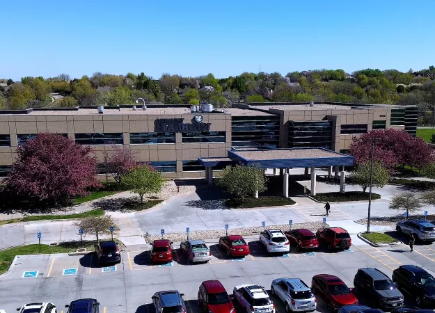 Aerial photo of Methodist HealthWest in Omaha, Nebraska