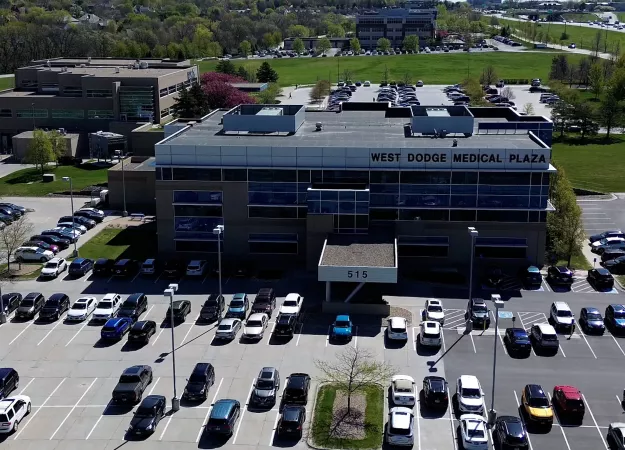 Aerial photo of West Dodge Medical Plaza in Omaha, Nebraska