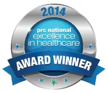 PRC National Excellence in Healthcare 2014 badge