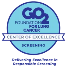 GO2 Foundation for Lung Cancer Center of Excellence for Screening badge
