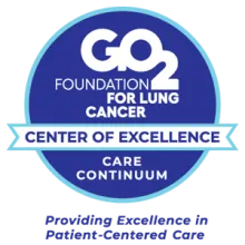 Lung Cancer Care Continuum Center of Excellence by the GO2 Foundation for Lung Cancer badge