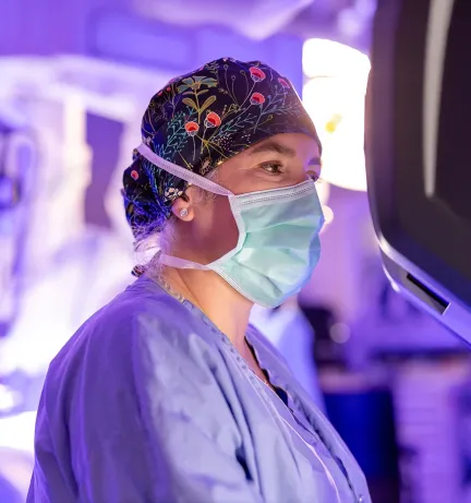 Photo of Dr. Karin Trujillo during a procedure