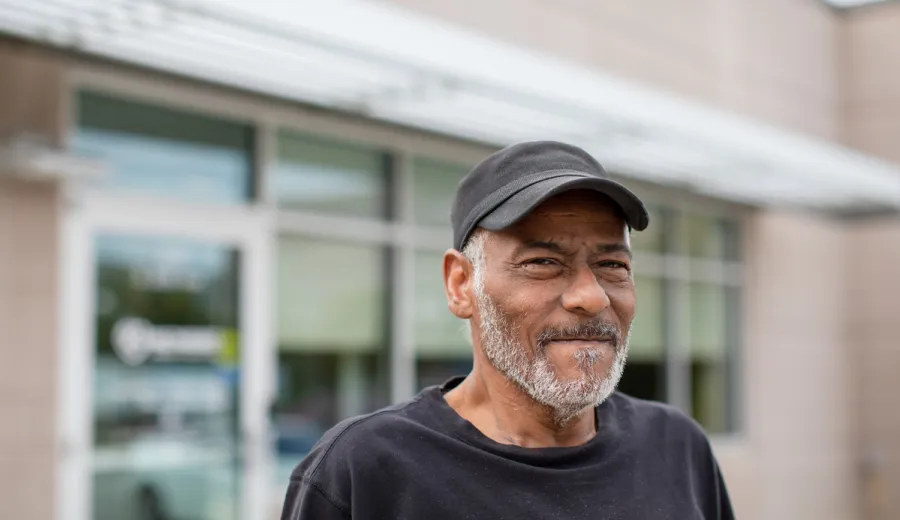 Edward Jackson outside the Methodist Community Health Clinic